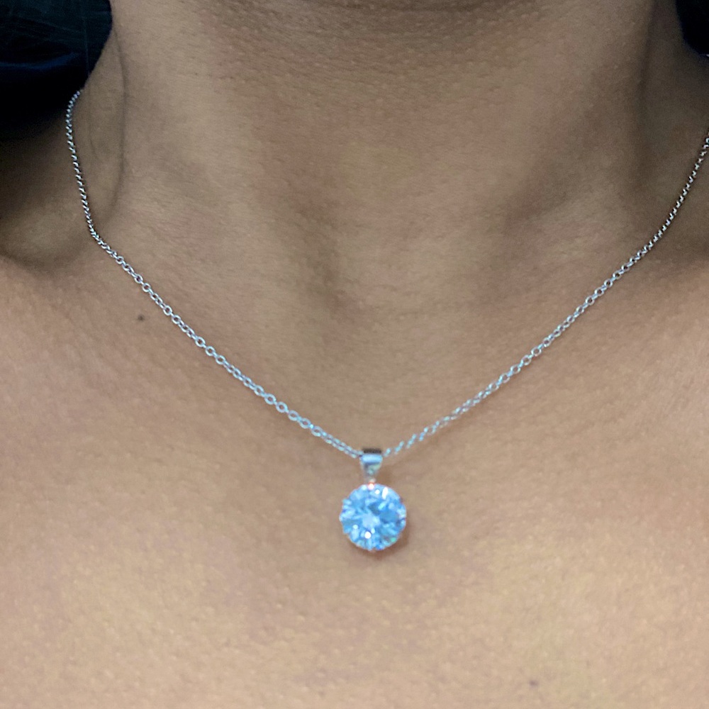 Sterling Silver Crystal Necklace